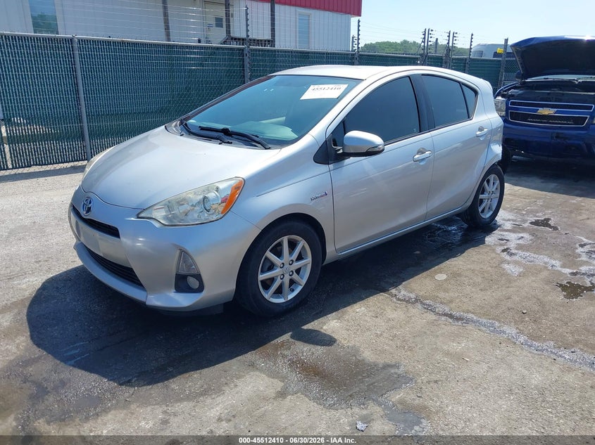 2012 Toyota Prius c VIN JTDKDTB37C1510964 IAAI salvage auction — LEFT REAR, Salvage - Greater Than 75% (Maryland), sold $975 on 2026-07-23 (photo 2)