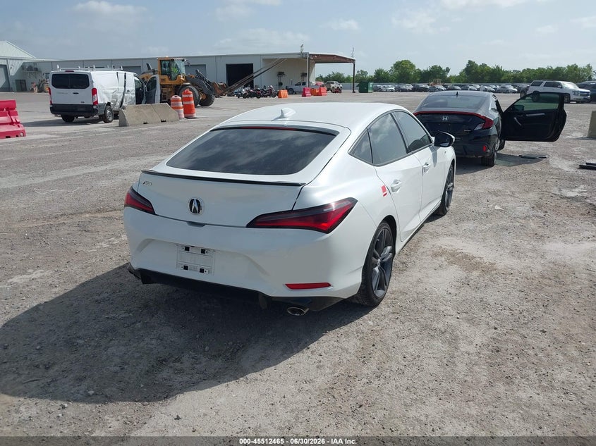 2023 Acura Integra VIN 19UDE4H34PA021819 IAAI salvage auction — LEFT REAR, Salvage Title, sold $9,200 on 2026-08-19 (photo 4)