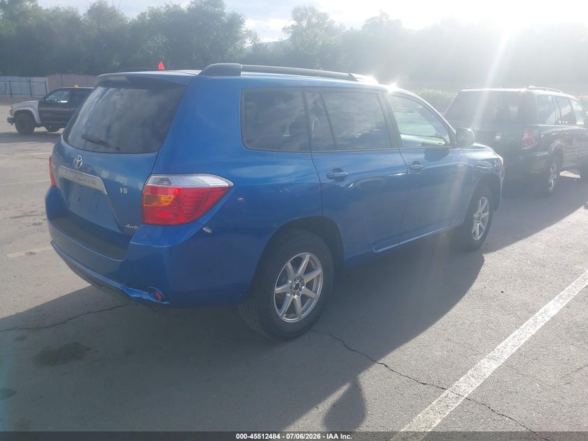 2008 Toyota Highlander VIN JTEES41A482052659 IAAI salvage auction — NORMAL WEAR, Clear (Utah), sold $825 on 2026-07-09 (photo 4)