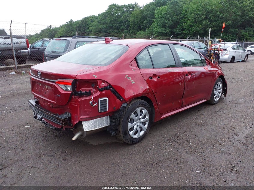 2022 Toyota Corolla VIN JTDEPMAE8NJ193650 IAAI salvage auction — SIDE, Salvage (Massachusetts), sold $3,550 on 2026-07-23 (photo 4)