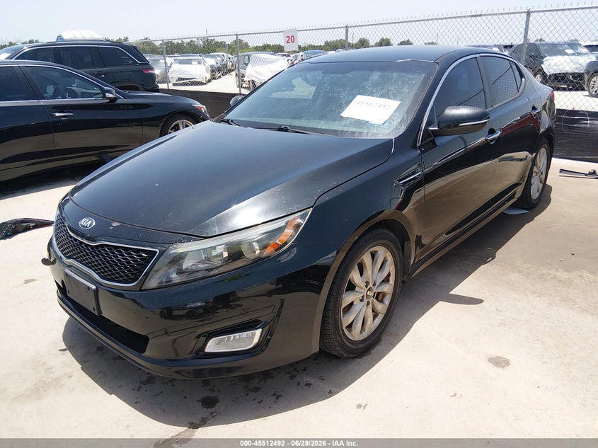 2015 Kia Optima VIN KNAGM4A70F5634679 IAAI salvage auction — NORMAL WEAR, Clear (Texas), sold $625 on 2026-07-16 (photo 2)