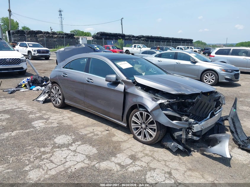 2017 Mercedes-benz Cla-klasse VIN WDDSJ4GB8HN423160 IAAI salvage auction — FRONT & REAR, Salvage (Pennsylvania), sold $725 on 2026-07-31 (photo 1)