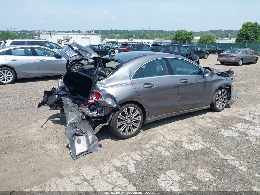 2017 Mercedes-benz Cla-klasse VIN WDDSJ4GB8HN423160 IAAI salvage auction — FRONT & REAR, Salvage (Pennsylvania), sold $725 on 2026-07-31 (photo 4)