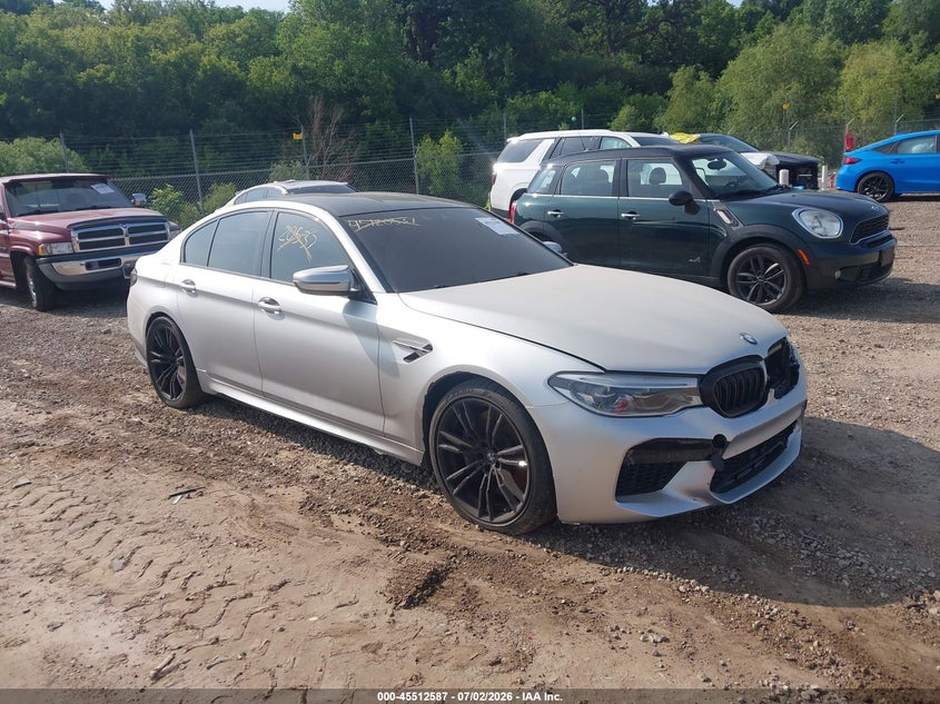 2019 BMW M5 VIN WBSJF0C56KB448186 IAAI salvage auction — LEFT SIDE, Salvage (Illinois), sold $17,500 on 2026-07-29 (photo 1)
