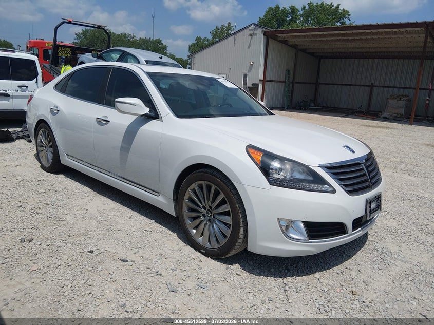 2014 Hyundai Equus VIN KMHGH4JHXEU077392 IAAI salvage auction — NORMAL WEAR, Salvage Title, sold $425 on 2026-07-29 (photo 1)
