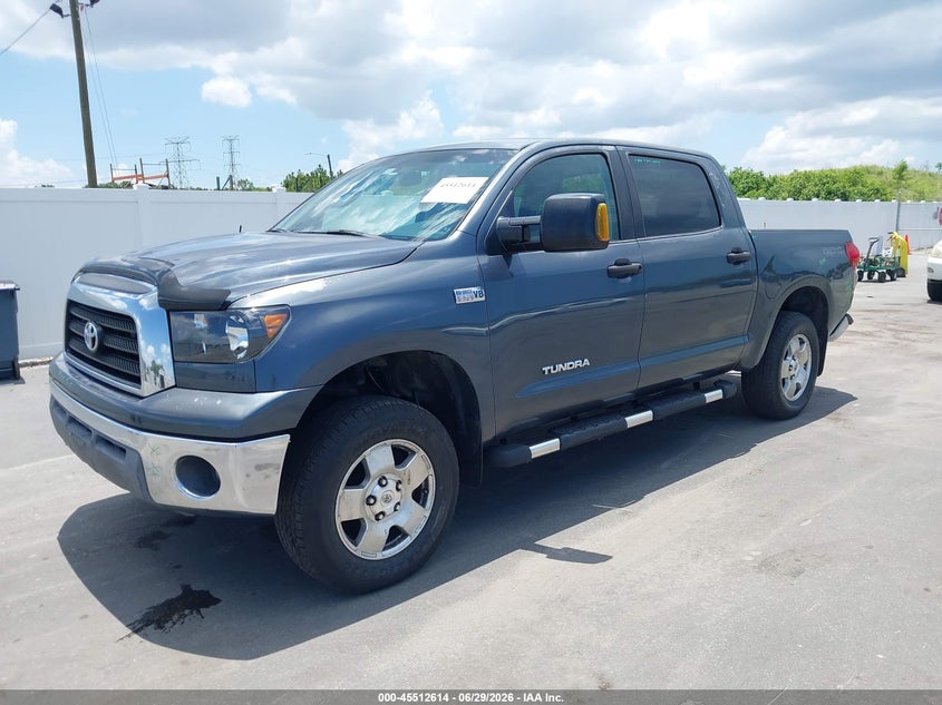 2007 Toyota Tundra VIN 5TBEV54137S463225 IAAI salvage auction — REAR END, Rebuildable (Florida), sold $4,350 on 2026-07-17 (photo 2)