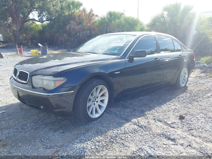 2004 BMW 7 series VIN WBAGN634X4DS49175 IAAI salvage auction — RIGHT SIDE, Rebuildable (Florida), sold $25 on 2026-07-21 (photo 2)