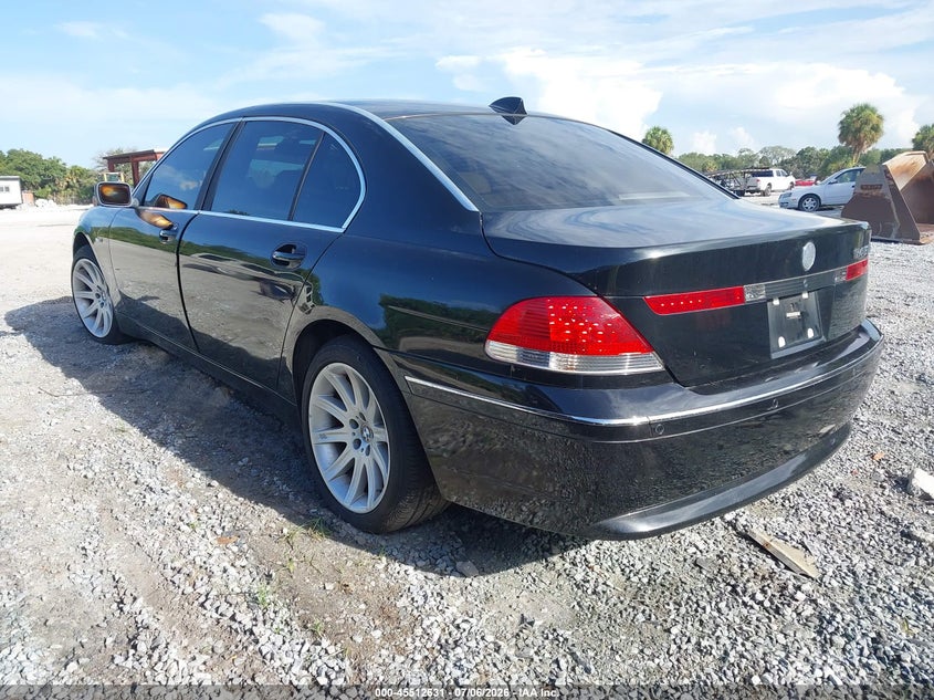 2004 BMW 7 series VIN WBAGN634X4DS49175 IAAI salvage auction — RIGHT SIDE, Rebuildable (Florida), sold $25 on 2026-07-21 (photo 3)