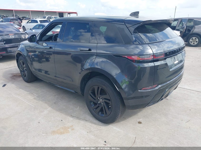 2022 Land rover Range rover evoque VIN SALZT2FX4NH165453 IAAI salvage auction — SIDE, Original (Texas), sold $13,700 on 2026-08-21 (photo 3)