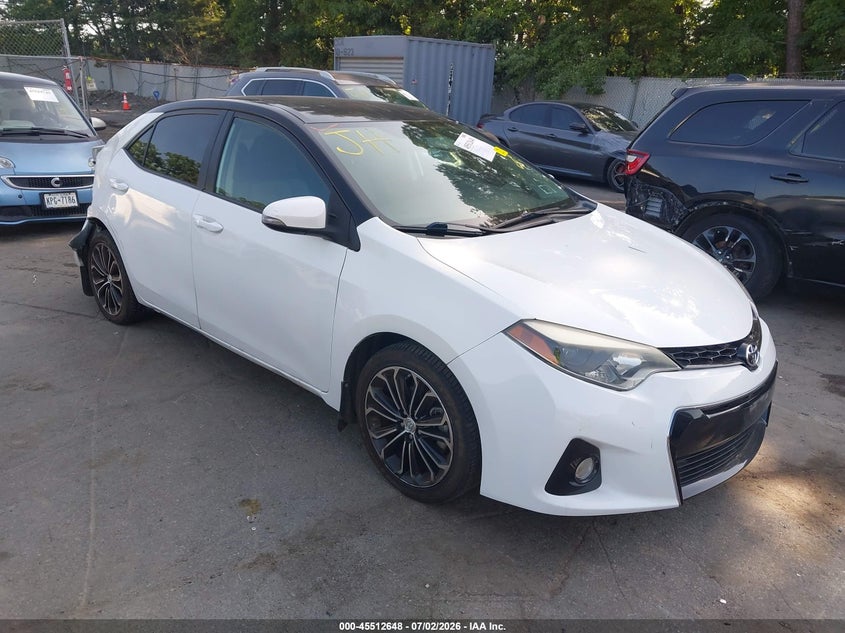 2016 Toyota Corolla VIN 5YFBURHE6GP370807 IAAI salvage auction — REAR END, Salvage Title, sold $2,850 on 2026-07-21 (photo 1)