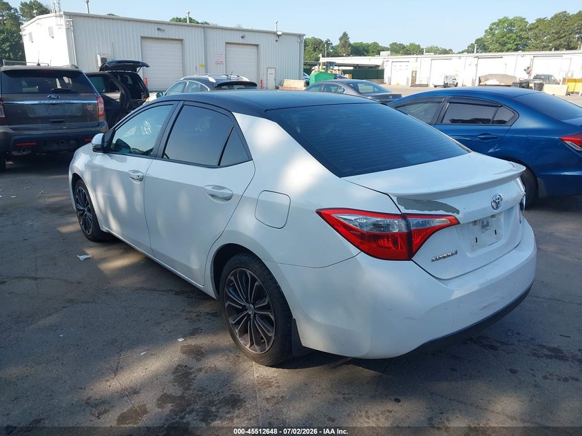 2016 Toyota Corolla VIN 5YFBURHE6GP370807 IAAI salvage auction — REAR END, Salvage Title, sold $2,850 on 2026-07-21 (photo 3)