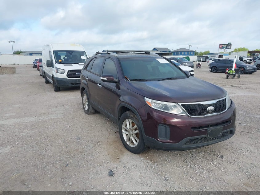 2014 Kia Sorento VIN 5XYKT4A75EG471517 IAAI salvage auction — NORMAL WEAR, Original (Texas), sold $1,050 on 2026-07-22 (photo 1)