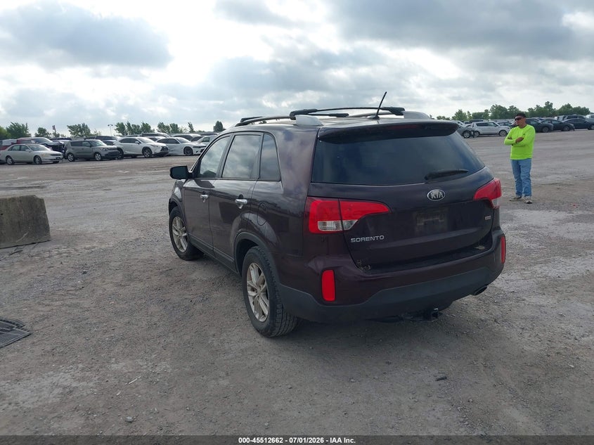 2014 Kia Sorento VIN 5XYKT4A75EG471517 IAAI salvage auction — NORMAL WEAR, Original (Texas), sold $1,050 on 2026-07-22 (photo 3)