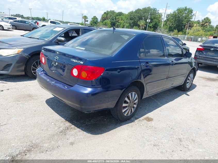 2003 Toyota Corolla VIN JTDBR32E730034661 IAAI salvage auction — MECHANICAL, Clear (Florida), sold $800 on 2026-07-15 (photo 4)