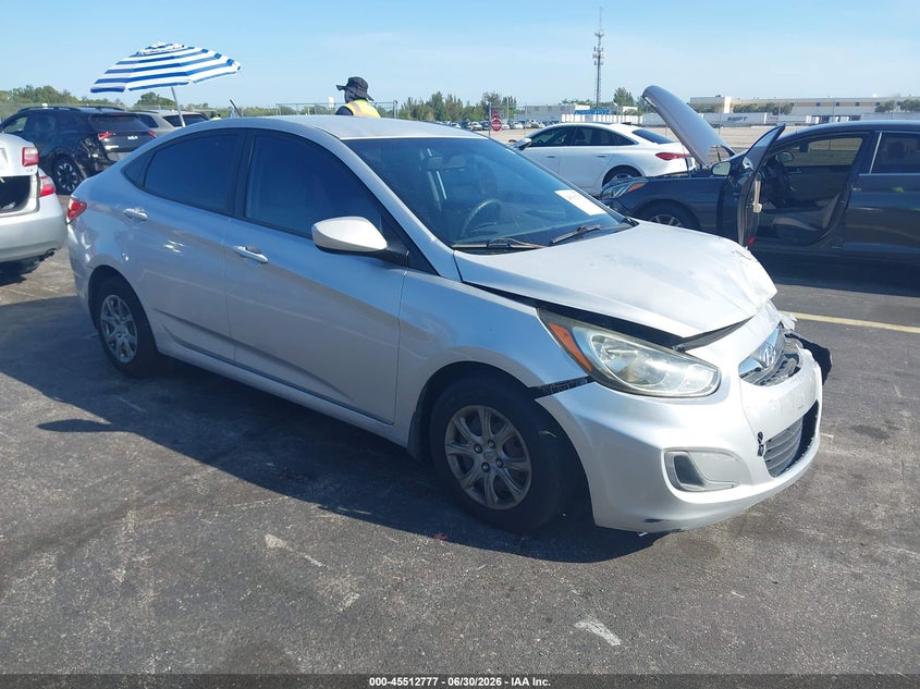 2012 Hyundai Accent VIN KMHCT4AE6CU116107 IAAI salvage auction — FRONT END, Rebuildable (Florida), sold $25 on 2026-07-16 (photo 1)