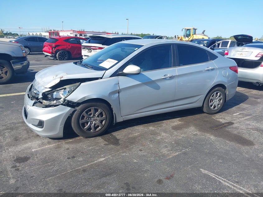 2012 Hyundai Accent VIN KMHCT4AE6CU116107 IAAI salvage auction — FRONT END, Rebuildable (Florida), sold $25 on 2026-07-16 (photo 2)