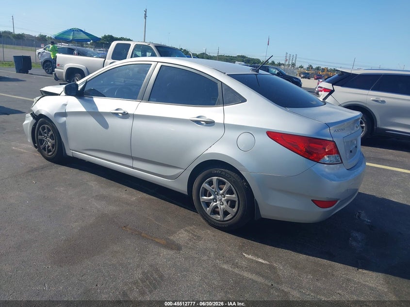 2012 Hyundai Accent VIN KMHCT4AE6CU116107 IAAI salvage auction — FRONT END, Rebuildable (Florida), sold $25 on 2026-07-16 (photo 3)