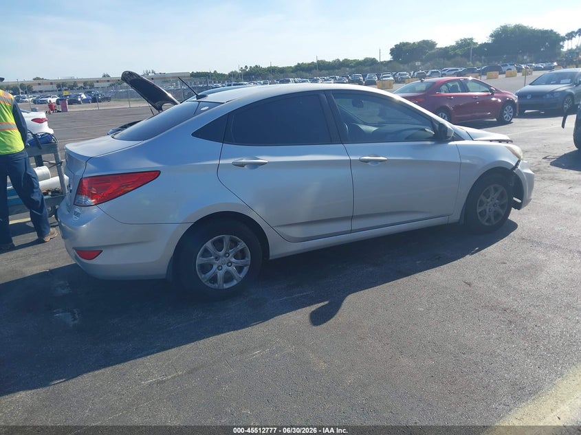 2012 Hyundai Accent VIN KMHCT4AE6CU116107 IAAI salvage auction — FRONT END, Rebuildable (Florida), sold $25 on 2026-07-16 (photo 4)