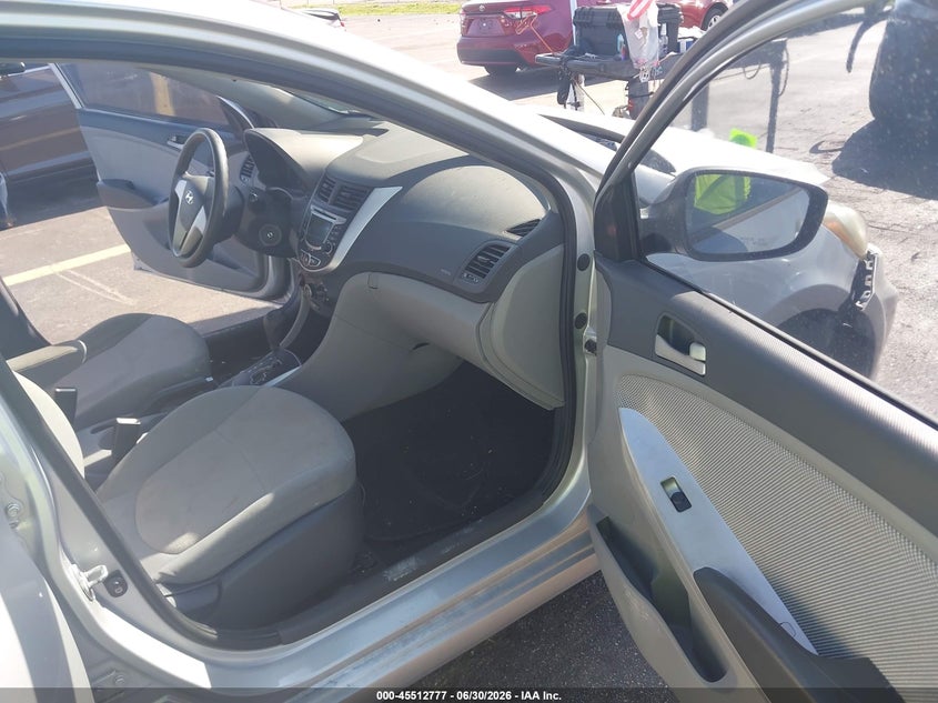 2012 Hyundai Accent VIN KMHCT4AE6CU116107 IAAI salvage auction — FRONT END, Rebuildable (Florida), sold $25 on 2026-07-16 (photo 5)
