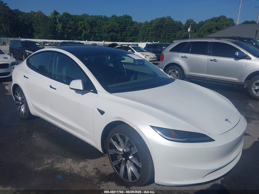 2025 Tesla Model 3 VIN 5YJ3E1EA1SF938633 IAAI salvage auction — NORMAL WEAR, Repossession Paperwork (Georgia), sold $25,250 on 2026-07-30 (photo 1)