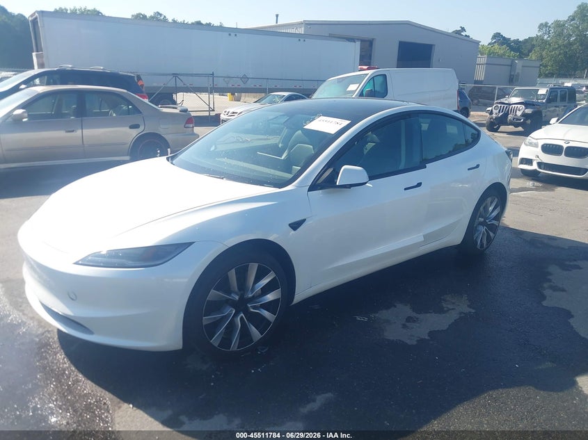2025 Tesla Model 3 VIN 5YJ3E1EA1SF938633 IAAI salvage auction — NORMAL WEAR, Repossession Paperwork (Georgia), sold $25,250 on 2026-07-30 (photo 2)