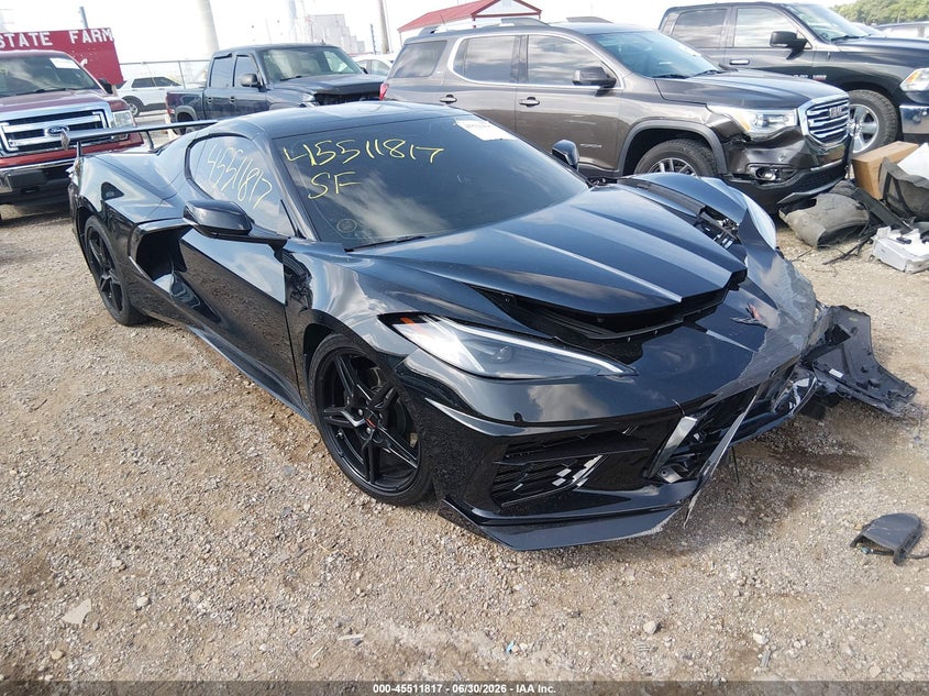 2021 Chevrolet Corvette VIN 1G1YA2D43M5102144 IAAI salvage auction — FRONT & REAR, Salvage Title, sold $26,700 on 2026-09-09 (photo 1)