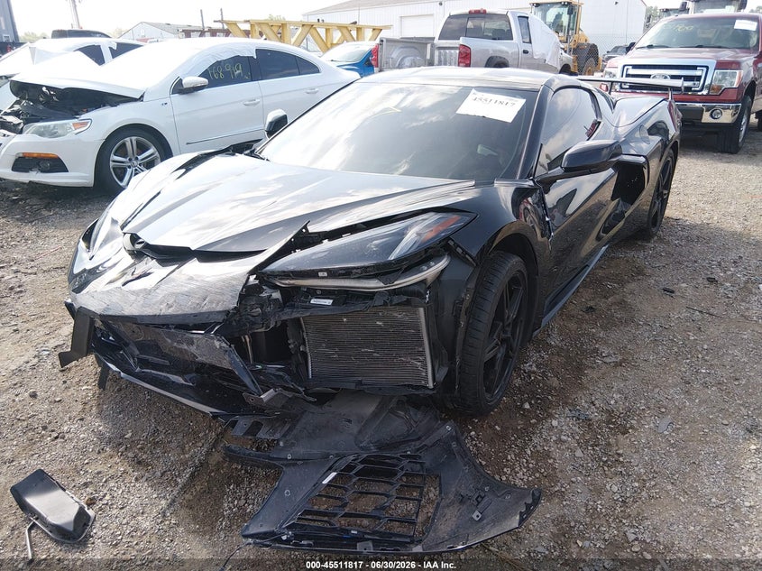 2021 Chevrolet Corvette VIN 1G1YA2D43M5102144 IAAI salvage auction — FRONT & REAR, Salvage Title, sold $26,700 on 2026-09-09 (photo 2)