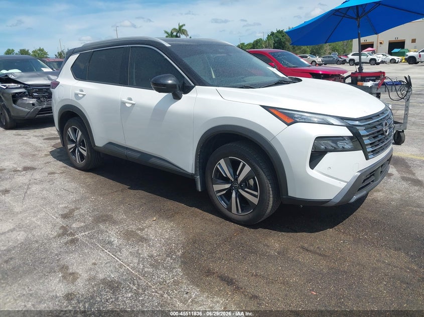 2024 Nissan Rogue VIN JN8BT3CB1RW449524 IAAI salvage auction — LEFT REAR, Clear (Florida), sold $15,500 on 2026-07-09 (photo 1)