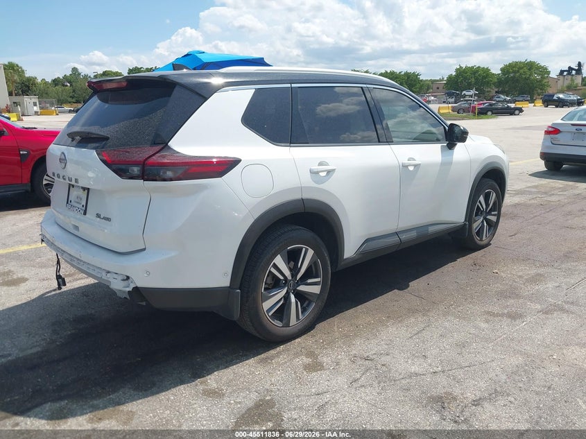 2024 Nissan Rogue VIN JN8BT3CB1RW449524 IAAI salvage auction — LEFT REAR, Clear (Florida), sold $15,500 on 2026-07-09 (photo 4)