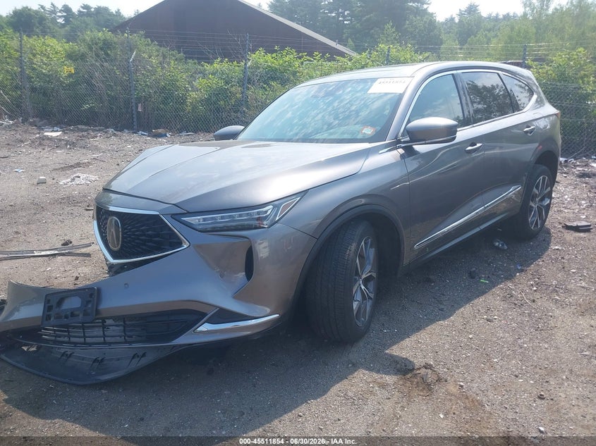 2022 Acura Mdx VIN 5J8YE1H41NL044209 IAAI salvage auction — RIGHT FRONT, Salvage Title, sold $7,150 on 2026-08-22 (photo 2)
