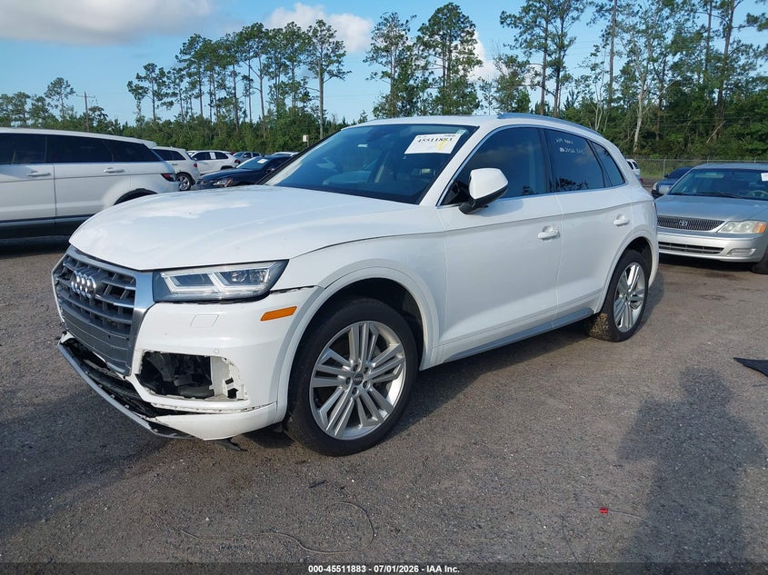 2018 Audi Q5 VIN WA1BNAFY4J2021835 IAAI salvage auction — FRONT END, Rebuildable (Florida), sold $6,550 on 2026-07-14 (photo 2)