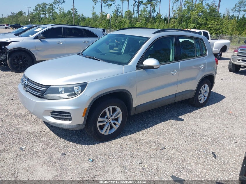 2015 Volkswagen Tiguan VIN WVGAV7AX0FW547202 IAAI salvage auction — MECHANICAL, Clear (Florida), sold $375 on 2026-07-20 (photo 2)