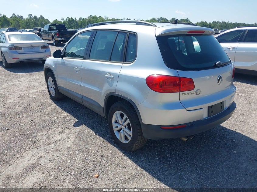 2015 Volkswagen Tiguan VIN WVGAV7AX0FW547202 IAAI salvage auction — MECHANICAL, Clear (Florida), sold $375 on 2026-07-20 (photo 3)