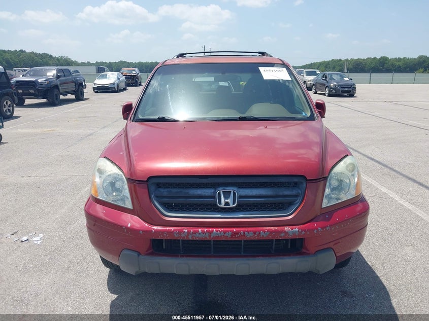 2005 Honda Pilot VIN 2HKYF185X5H548198 IAAI salvage auction — NORMAL WEAR, Clear (Indiana), sold $225 on 2026-07-18 (photo 6)