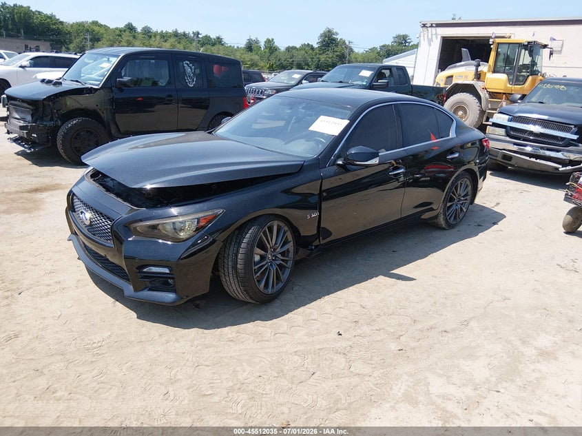 2016 Infiniti Q50 VIN JN1FV7AR8GM450745 IAAI salvage auction — NORMAL WEAR, Original (New Hampshire), sold $3,525 on 2026-07-08 (photo 2)