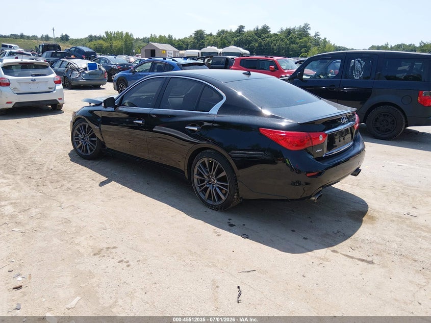 2016 Infiniti Q50 VIN JN1FV7AR8GM450745 IAAI salvage auction — NORMAL WEAR, Original (New Hampshire), sold $3,525 on 2026-07-08 (photo 3)