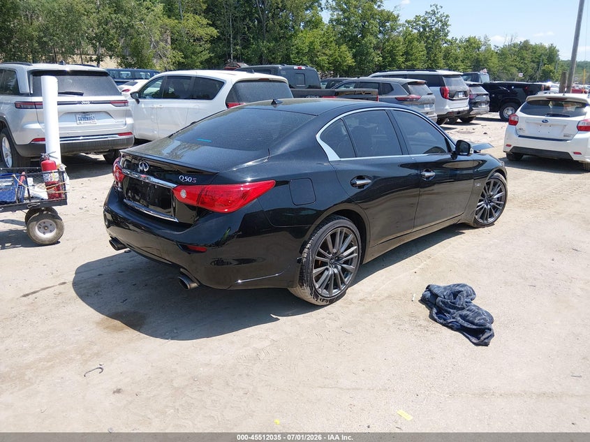 2016 Infiniti Q50 VIN JN1FV7AR8GM450745 IAAI salvage auction — NORMAL WEAR, Original (New Hampshire), sold $3,525 on 2026-07-08 (photo 4)