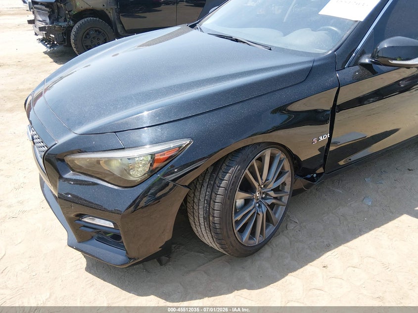 2016 Infiniti Q50 VIN JN1FV7AR8GM450745 IAAI salvage auction — NORMAL WEAR, Original (New Hampshire), sold $3,525 on 2026-07-08 (photo 6)