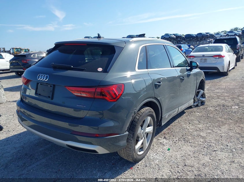 2020 Audi Q3 VIN WA1BECF39L1040504 IAAI salvage auction — RIGHT FRONT, Certificate Of Destruction (Florida), sold $8,900 on 2026-08-18 (photo 4)