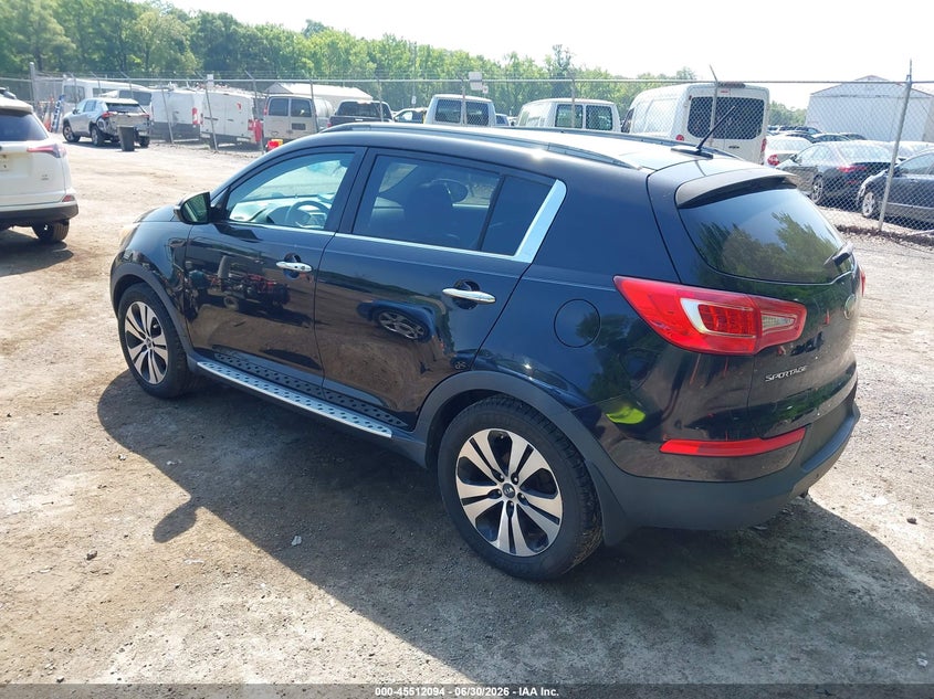 2013 Kia Sportage VIN KNDPC3A22D7479154 IAAI salvage auction — NORMAL WEAR, Clear (Maryland), sold $1,800 on 2026-07-07 (photo 3)