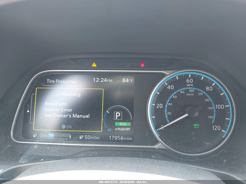 2021 Nissan Leaf VIN 1N4BZ1DV9MC553556 IAAI salvage auction — FRONT END, Salvage Title, sold $2,800 on 2026-07-29 (photo 7)