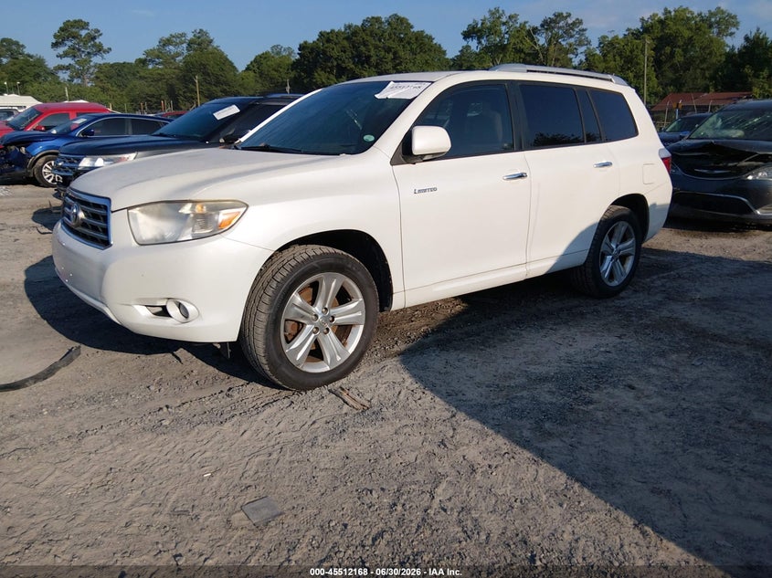 2010 Toyota Highlander VIN JTEYK3EHXA2105854 IAAI salvage auction — NORMAL WEAR, Clear (South Carolina), sold $3,025 on 2026-07-07 (photo 2)