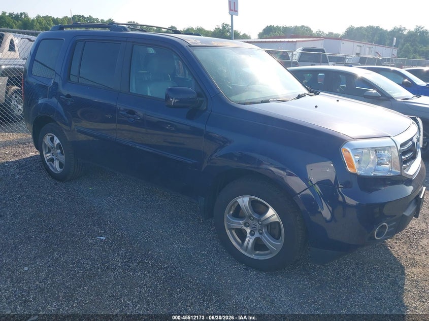2013 Honda Pilot VIN 5FNYF4H54DB067877 IAAI salvage auction — FRONT END, Salvage - Greater Than 75% (Maryland), sold $975 on 2026-08-04 (photo 1)