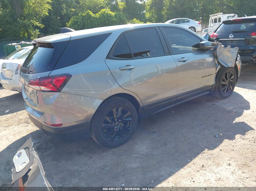 2024 Chevrolet Equinox VIN 3GNAXHEGXRL333947 IAAI salvage auction — FRONT & REAR, Salvage Title, sold $2,850 on 2026-08-22 (photo 4)