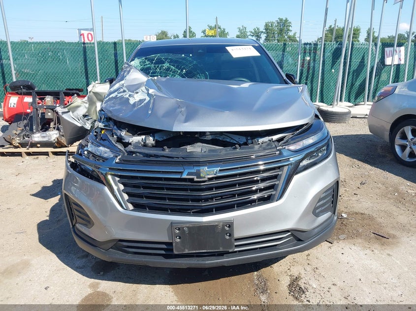 2024 Chevrolet Equinox VIN 3GNAXHEGXRL333947 IAAI salvage auction — FRONT & REAR, Salvage Title, sold $2,850 on 2026-08-22 (photo 6)