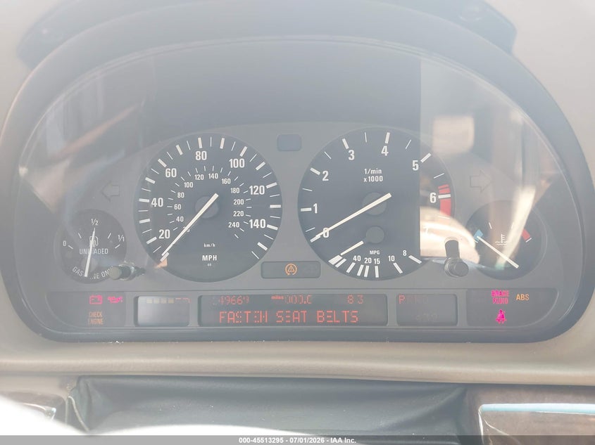 1997 BMW 7 series VIN WBAGJ8322VDM00632 IAAI salvage auction — NORMAL WEAR, Clear (Connecticut), sold $400 on 2026-07-09 (photo 7)