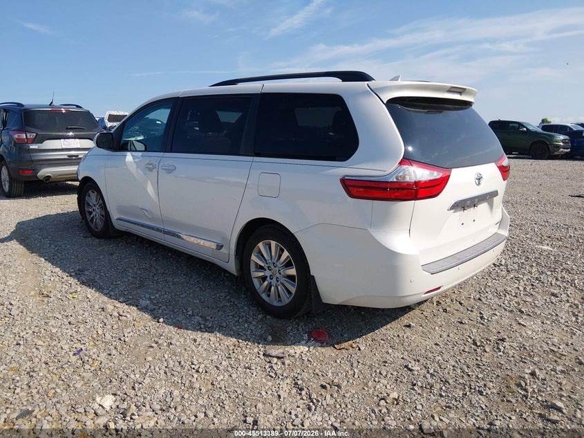 2015 Toyota Sienna VIN 5TDYK3DC9FS613355 IAAI salvage auction — FRONT END, Rebuildable (Florida), sold $4,600 on 2026-07-23 (photo 3)