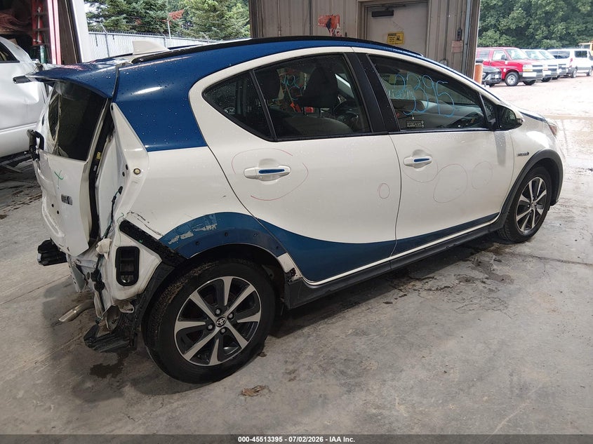 2018 Toyota Prius c VIN JTDKDTB38J1613145 IAAI salvage auction — REAR END, Clear (Wisconsin), sold $300 on 2026-07-29 (photo 4)