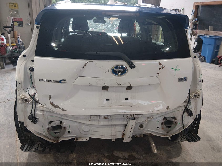 2018 Toyota Prius c VIN JTDKDTB38J1613145 IAAI salvage auction — REAR END, Clear (Wisconsin), sold $300 on 2026-07-29 (photo 6)