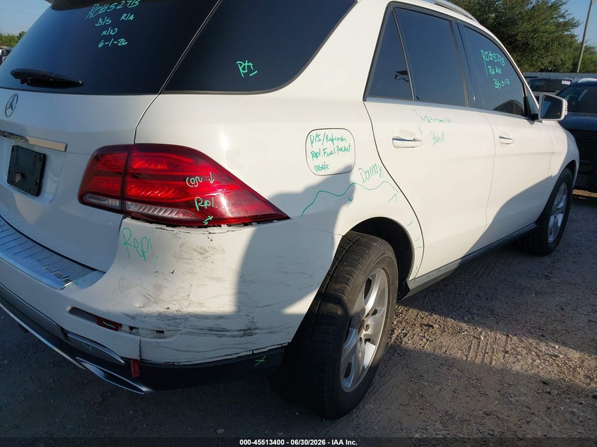 2018 Mercedes-benz Gle VIN 4JGDA5JB5JB004591 IAAI salvage auction — RIGHT REAR, Original (Texas), sold $7,300 on 2026-07-30 (photo 6)